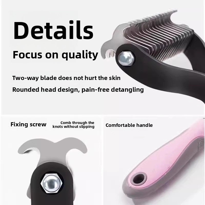 Deshedding Comb with Detangling Function