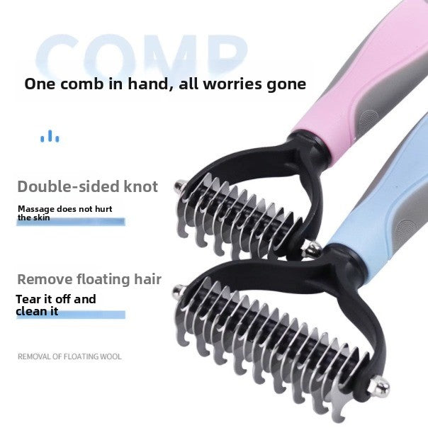Deshedding Comb with Detangling Function